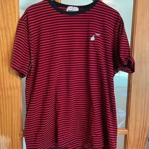 Forever 21 x Hersheys Black & Red Striped T-Shirt XL
